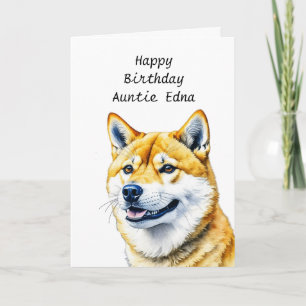 Personalised Shiba Inu Birthday Card