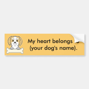 Personalised Shih Tzu Bumper Sticker