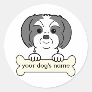 Personalised Shih Tzu Classic Round Sticker