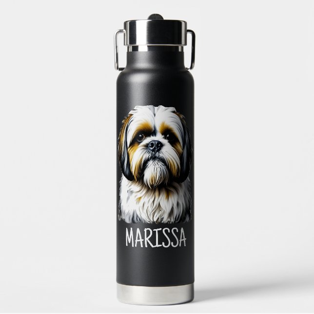 Personalised Shih Tzu | Dog Mum Water Bottle (Front)