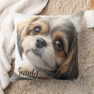 Personalised Shih Tzu Lover Throw Pillow