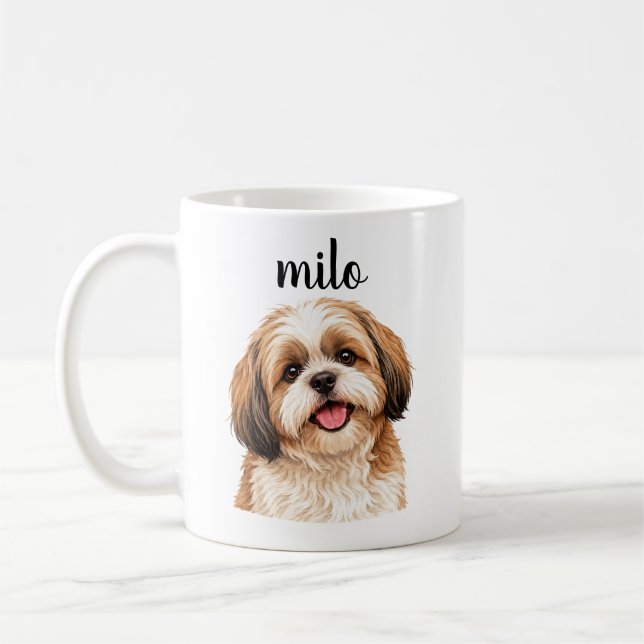 Personalised Shih Tzu “Milo” Dog Mug (Left)