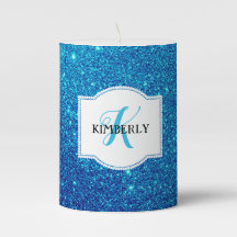 Personalised Shimmering Blue Glitter