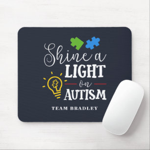 Personalised Shine A Light on Autism Mouse Mat