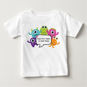 Personalised Shirt/Romper - Little Monster Design Baby T-Shirt