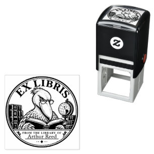 Personalised Shoebill Ex Libris Library Book Stamp