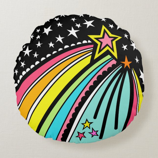 Personalised Shooting Star Round cushion (Front)