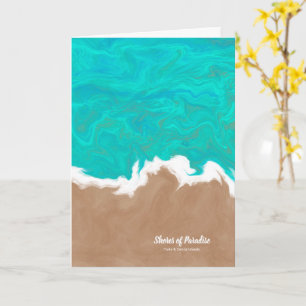 Personalised Shores of Paradise Beach Town Card