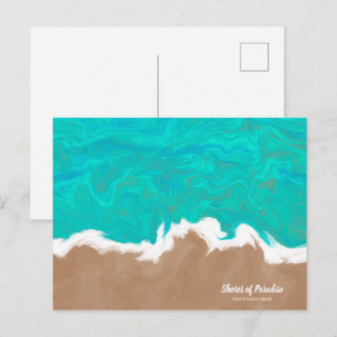 Personalised Shores of Paradise Beach Town Postcard