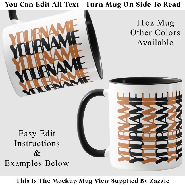 Personalised Short Custom Name Brnt Hidden Message Mug (Creator Uploaded)