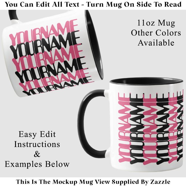 Personalised Short Custom Name Cral Hidden Message Mug (Creator Uploaded)