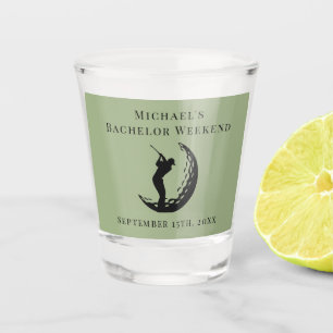Personalised Shot Glass   Bachelor Golf Weekend