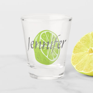 Personalised Shot Glass with Lime and Name