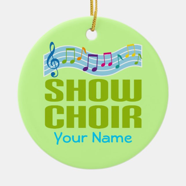 Personalised Show Choir Music Ornament (Front)