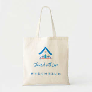 Personalised Showered with Love Baby Shower Tote Bag
