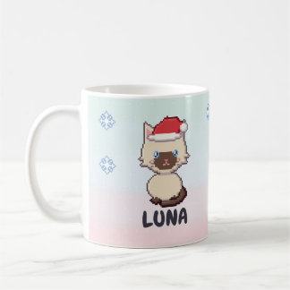 Personalised Siamese Cat Christmas Mug