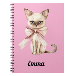 “Personalised Siamese Cat Notebook 
