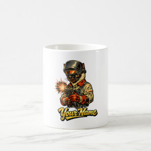 Personalised Siamese Cat Welder Coffee Mug