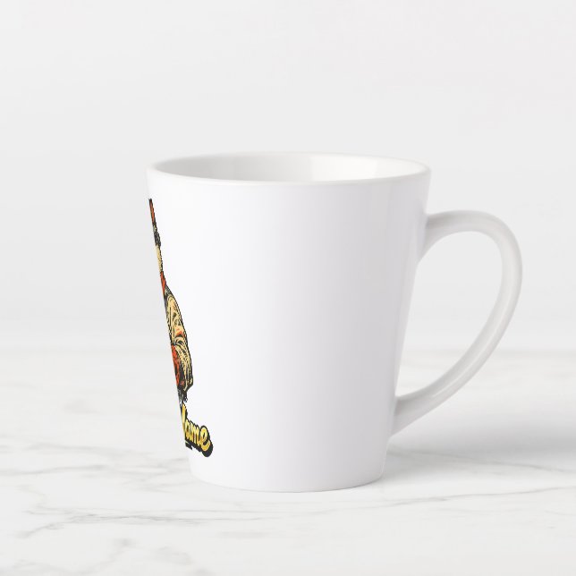 Personalised Siamese Cat Welder Latte Mug (Right)