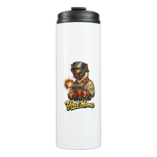Personalised Siamese Cat Welder Thermal Tumbler