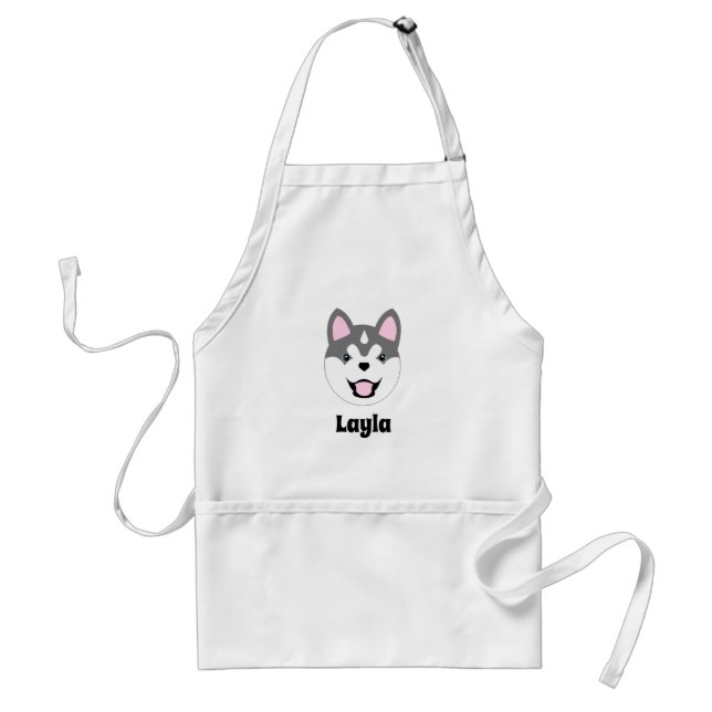 Personalised Siberian Husky Dog Apron (Front)