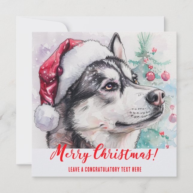 Personalised Siberian Husky Holiday  (Front)