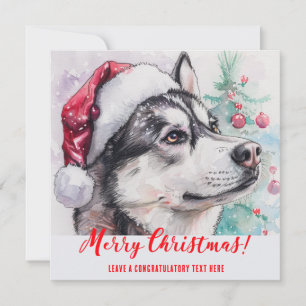 Personalised Siberian Husky Holiday 