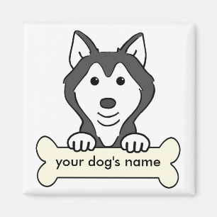 Personalised Siberian Husky Magnet