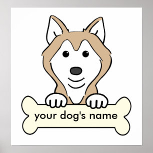 Personalised Siberian Husky Poster