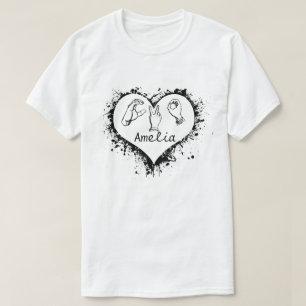 Personalised Sign Language Shirt, Custom Name Sign T-Shirt