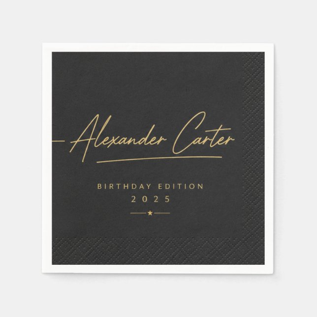 Personalised Signature Cocktail Napkin (Front)