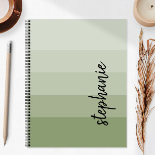 Personalised Signature Colour Block Sage Green 202 Planner