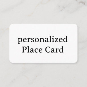 personalised Signature Matte Flat 3.5" x 2.0" Place Card