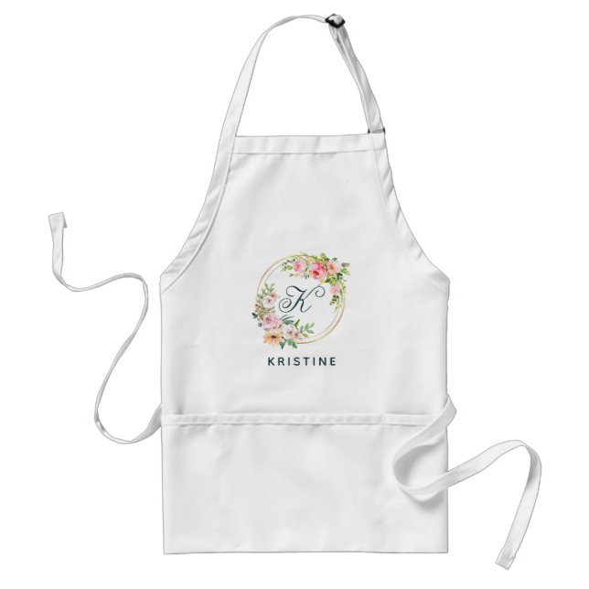 Personalised Signature Monogram Elegance Apron (Front)