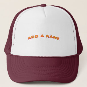 Personalised Signature Name Mesh Tailored Maroon Trucker Hat