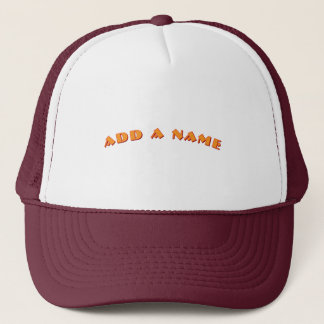 Personalised Signature Name Mesh Tailored Maroon Trucker Hat