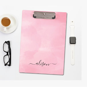 Personalised Signature Pink Acrylic Clipboard