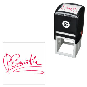 Personalised Signature Red Self-inking Stamp