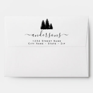 Personalised Signature Script - Pine Trees Envelope