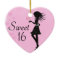 Personalised Silhouette Girl Sweet 16 Ornament