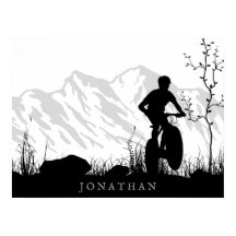 Personalised Silhouette Mountain Bike