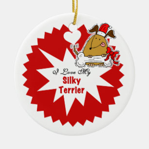 Personalised Silky Terrier  Keepsake Ornament