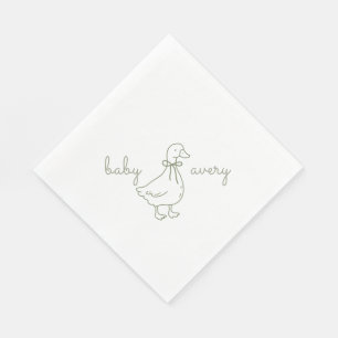 Personalised Silly Goose Baby Shower Baby Shower Napkin