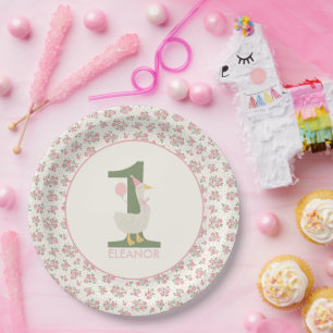 Personalised Silly Goose First Birthday Plate