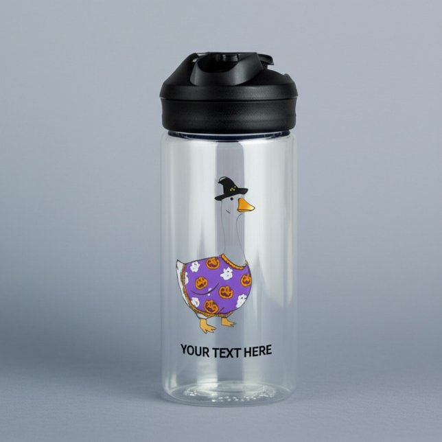 Personalised Silly Goose Halloween Spooky Fun Water Bottle (Creator Uploaded)