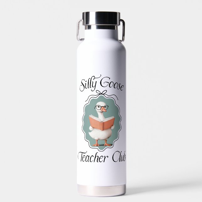 Personalised Silly Goose Teacher Club Water Bottle (Front)