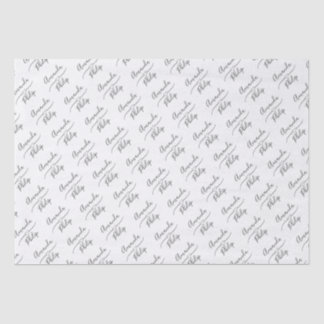 Personalised Silver and White Wedding, Couple Tissue Paper