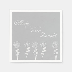 Personalised Silver Anniversary Napkins
