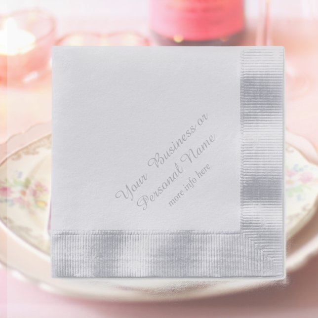 personalised silver colour napkins (Creator Uploaded)