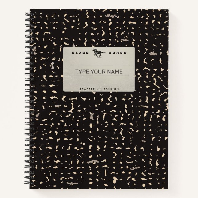 Personalised Silver Composition Notebook (Front)